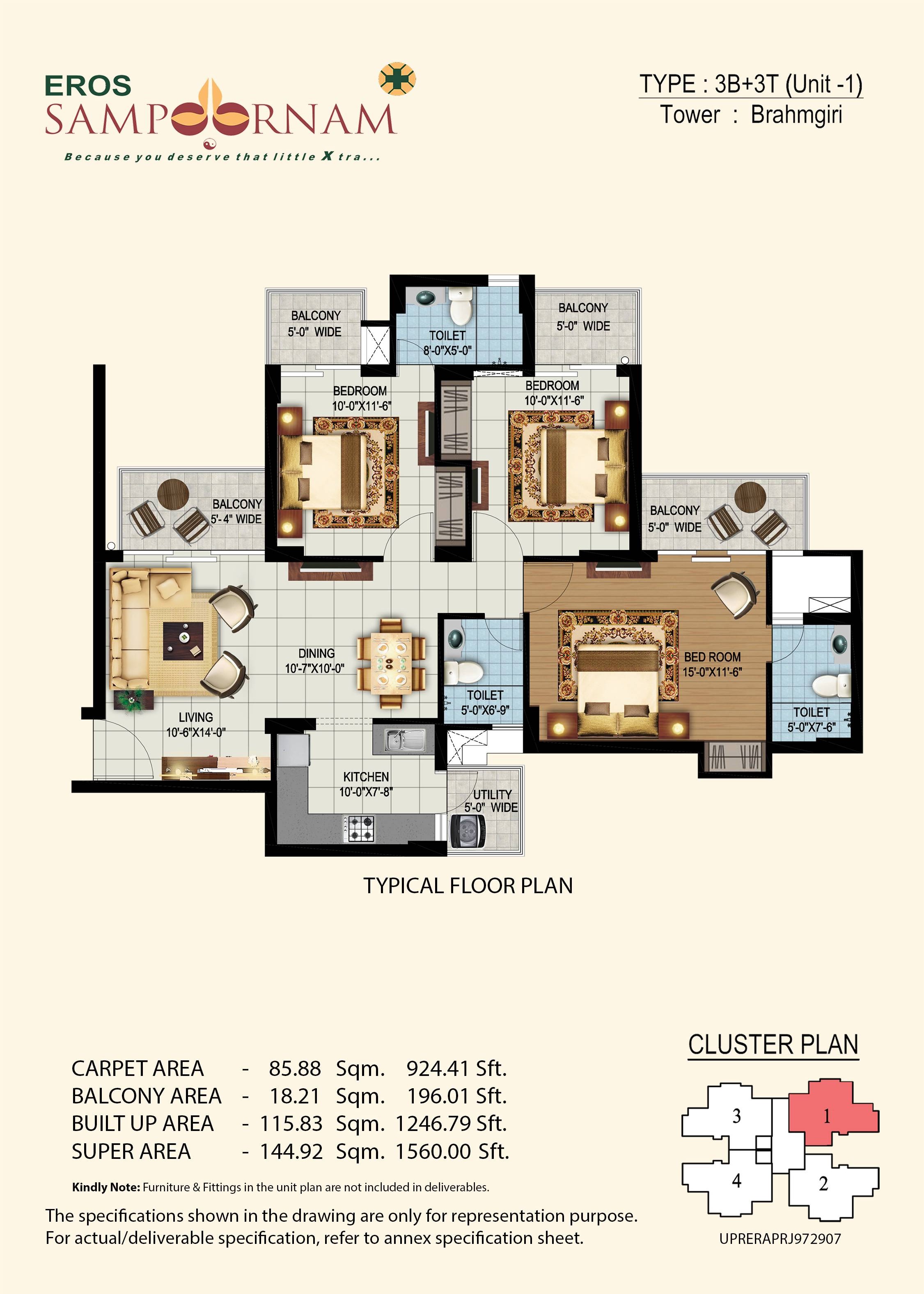 EROS SAMPOORNAM  floor plan 